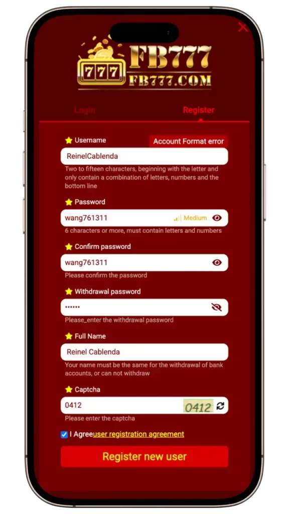 Fb777 register 1